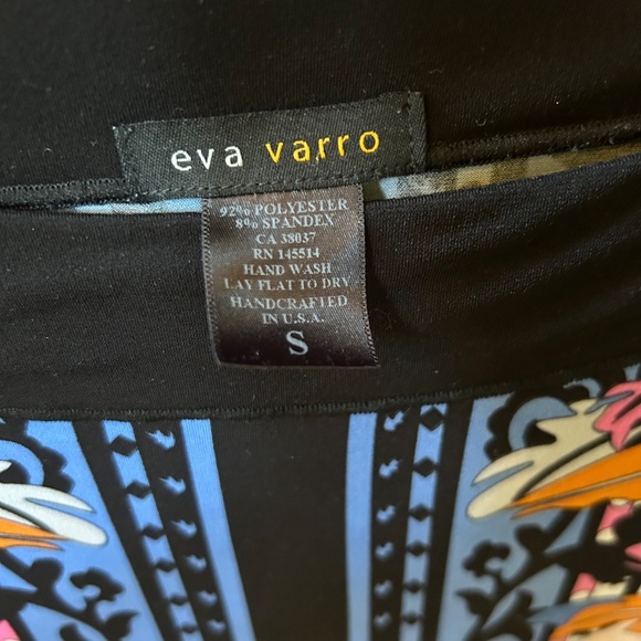 Eva Varro Top Women's 3/4 Sleeves Tunic Multi Color Size Small - Picture 4 of 5